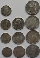 Bayern: Die Könige Von Bayern: Lot 11 Silbermünzen, Dabei: 2 Mark (1876,1904,1911,1914); 3 Mark (190 - Taler & Doppeltaler