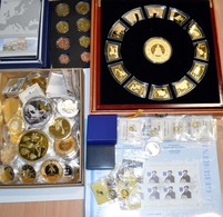 Medaillen: Lot Medaillen Und Europroben, überwiegend Aus Abo, Dabei: Holzbox Lunar Edition The Chine - Zonder Classificatie