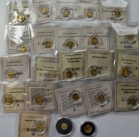 Medaillen Alle Welt: 23 Mini Gold Medaillen Aus Diversen Abos. Überwiegend 0,5 G Aber Auch 1/20 OZ M - Non Classés