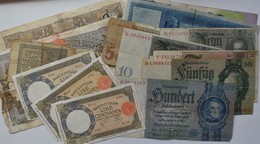 Varia, Sonstiges: BANKNOTEN: Lot 20 Banknoten überwiegend Italien Und Drittes Reich. Teils Sehr Star - Autres & Non Classés