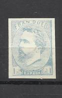 363-SELLO CLASICO Nº156 EDIFIL.1 Real Azul 1873. Carlos VII - Carlista FALSO FILATELICO.SPAIN STAMPS CLASSIC. GUERRAS CA - Used Stamps