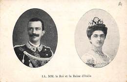 Thème Familles Royales.    Italie S.M  Le Roi Et La Reine     (voir Scan) - Königshäuser