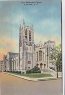 North Carolina Charlotte First Methodist Church 1953 Curteich - Charlotte