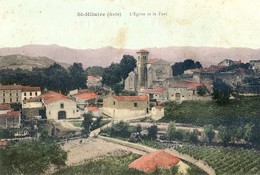 11 - Saint Hilaire - L'Eglise Et Le Fort - Carte Colorisée - Saint Hilaire