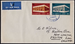 Cb0107 CYPRUS, Rural Postal Service, Halevga Forest Station Cancellation On Cover To UK - Briefe U. Dokumente