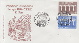 Enveloppe  FDC  1er  Jour    ANDORRE   ANDORRA     EUROPA    1984 - 1984