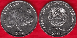 Transnistria 1 Rouble 2018 "Year Of The Pig, Boar" UNC - Moldavië