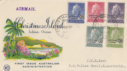 Enveloppe   FDC  1er   Jour   CHRISTMAS   ISLAND   Administration   Australienne   1958 - Christmas Island