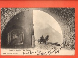 VAP-23 Route Du Simplon  Les Tunnels Kutsche, Calèche Phototypie 2210. Stempel Brig 1905 - Simplon