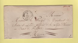 Paray Le Monial - 70 - Saone Et Loire - 27 Mai 1845 - Port Paye - Sans Correspondance - 1801-1848: Precursores XIX