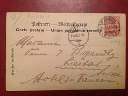 Mulhouse Pour Liestal Suisse - Manual Postmarks