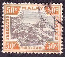MALAYA 1900 50 Cents Grey & Orange-Brown SG22a Used - Malayan Postal Union