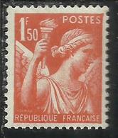 FRANCE FRANCIA 1939 1944 IRIS 1941 FR 1.50f MNH - 1939-44 Iris