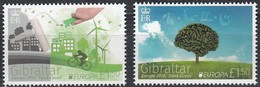 Gibraltar 2016 Micheln° 1727-1728 *** MNH Cept Europa Think Green - Gibraltar