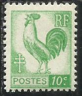 FRANCE FRANCIA 1944 GALLIC COCK GALLO GALLICO CENT. 10c MNH - 1944 Coq Et Marianne D'Alger