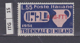 ITALIA   1951	AMG FTT	Triennale Di Milano L 55 Nuovo - Usados