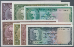 Afghanistan: Interesting Lot Of 7 Banknotes Containing 2 To 100 Afghanis ND P.28,29,30,30A,32,33,34, - Afghanistan
