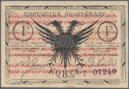 Albania / Albanien: 1 Frang 10.10.1917 P. S146, Used With One Vertical Fold And Light Handling / Din - Albanien