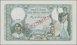 Algeria / Algerien: Highly Rare Color Trial Specimen Of 5000 Francs ND(1942) P. 90cts In Green Color - Algerien