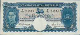 Australia / Australien: 5 Pounds ND Portrait KGIV P. 27b, Strong Paper, Pressed Dry, Light Center Fo - Altri & Non Classificati