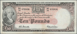 Australia / Australien: 10 Pounds ND(1960-65) P. 36a, Used With Some Light Folds In Paper, Strong Pa - Otros & Sin Clasificación