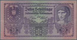 Austria / Österreich: 10 Schilling 1925 P. 89, Stronger Center Fold, Horizontal Fold And Creases In - Oesterreich