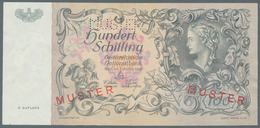 Austria / Österreich: 100 Schilling 1949 Specimen 2. Auflage P. 132s, With Specimen Perforation And - Oesterreich