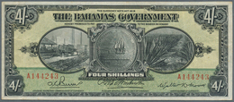 Bahamas: Bahamas: 4 Shillings L.1919, Signature BURNS At Left, P.2b In Nice Original Condition With - Bahamas