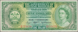 Belize: 1 Dollar 1961 P. 28b, With Several Light Folds In Condition: VF. - Belize