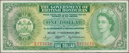 Belize: 1 Dollar 1961 P. 28b, With Several Light Folds In Condition: VF. - Belice