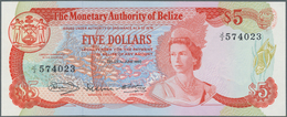 Belize: 5 Dollars 1980 P. 39a, QEII At Right, Strong Crisp Paper And Original Colors, No Folds, Only - Belize