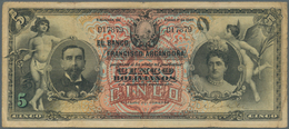Bolivia / Bolivien:  Banco Francisco Argandoña 5 Bolivianos 1907, P.S150, Lightly Stained Paper With - Bolivien