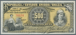 Brazil / Brasilien: 500 Mil Reis ND(1891), P.1b, Very Nice Note With Bright Colors, Obviously Presse - Brésil