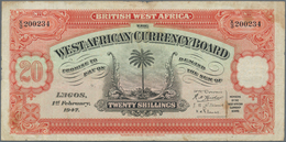 British West Africa: Set Of 2 Banknotes West African Currency Board Containing 20 Shillings 1947 P. - Andere - Afrika