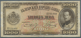 Bulgaria / Bulgarien: 1000 Leva 1925 P. 48 In Used Condition With Several Folds And Light Staining I - Bulgaria
