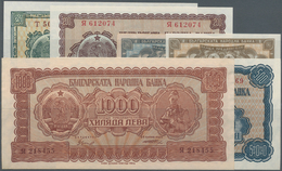 Bulgaria / Bulgarien: Set With 6 Banknotes 20 Leva 1947, 200, 250, 500 And 1000 Leva 1948 And 20 Lev - Bulgarien