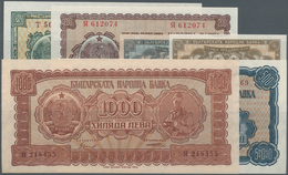 Bulgaria / Bulgarien: Set With 6 Banknotes 20 Leva 1947, 200, 250, 500 And 1000 Leva 1948 And 20 Lev - Bulgarie