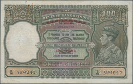 Burma / Myanmar / Birma: 100 Rupees ND Portrait KGIV P. 33, Used With Folds And Creases In Paper, Pi - Myanmar