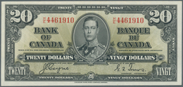 Canada: 20 Dollars 1937 With Signature Coyne & Towers, P.62c With Soft Vertical Bend At Center. Rare - Canada