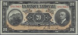 Canada: 20 Dollars / 20 Piastres 1922 Specimen P. S873s Issued By "La Banque Nationale" With Two "Sp - Kanada