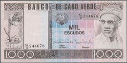 Cape Verde / Kap Verde: Set Of 3 Notes Containing 100, 500 & 1000 Escudos 1977 P. 54-56 In Condition - Cap Verde