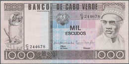 Cape Verde / Kap Verde: Set Of 3 Notes Containing 100, 500 & 1000 Escudos 1977 P. 54-56 In Condition - Cap Vert