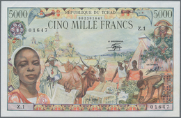 Chad / Tschad: 5000 Francs 1980 P. 8, Light Crease In Paper, No Folds, Crisp Original With Original - Tschad