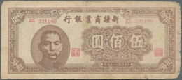 China: Set Of 3 Notes Sinkiang Commercial & Industrial Bank 500, 5000 & 20.000 Yuan 1946/47 P. S1769 - China