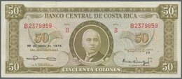 Costa Rica: Set Of 2 Banknotes Banco Central De Costa Rica Containing 20 Colones 1970 P. 231 (aUNC) - Costa Rica