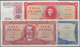 Cuba: Huge Lot With 51 Banknotes Cuba 1 - 100 Pesos Series 1961-2000 Including 100 Pesos 1961 Specim - Cuba