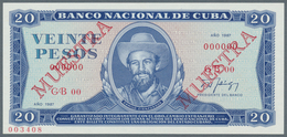 Cuba: Banco Nacional De Cuba 20 Pesos 1987 SPECIMEN P.105ds In Perfect UNC Condition - Cuba