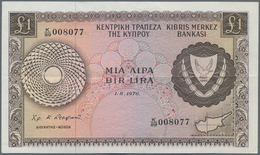 Cyprus / Zypern: Set Of 2 Notes Containing 500 Mils And 1 Pound 1976/79, The First In UNC, The Secon - Cyprus