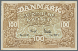 Denmark  / Dänemark: 100 Kroner 1930, P.28a, Rare Early Date In Great Condition With One Vertical Fo - Dänemark