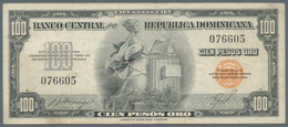 Dominican Republic / Dominikanische Republik: 100 Pesos ND(1947-50), P.65b, Very Nice And Rare Note - Dominicaine